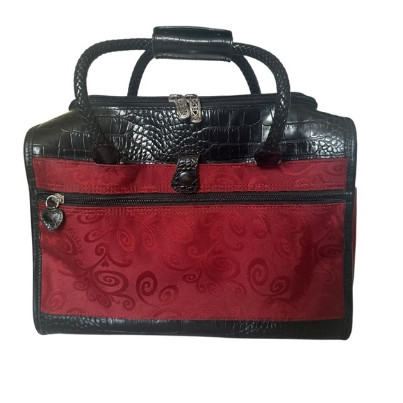 BRIGHTON RED BLACK HEART TRAVEL COSMETICS BAG - Picture 2 of 16